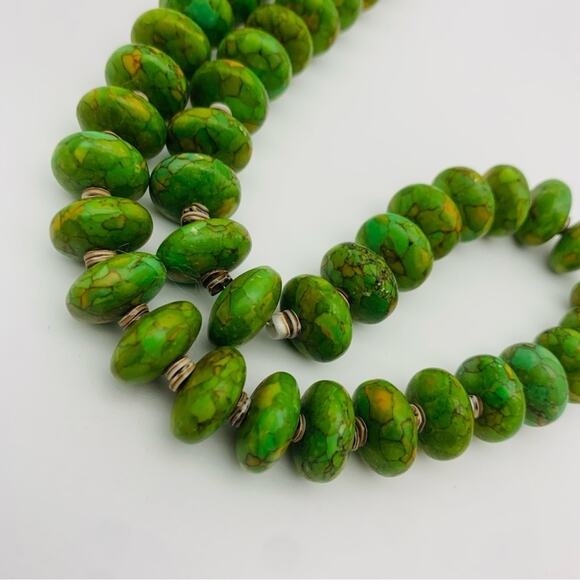 Vintage Green Copper Turquoise Necklace - Picture 3 of 16